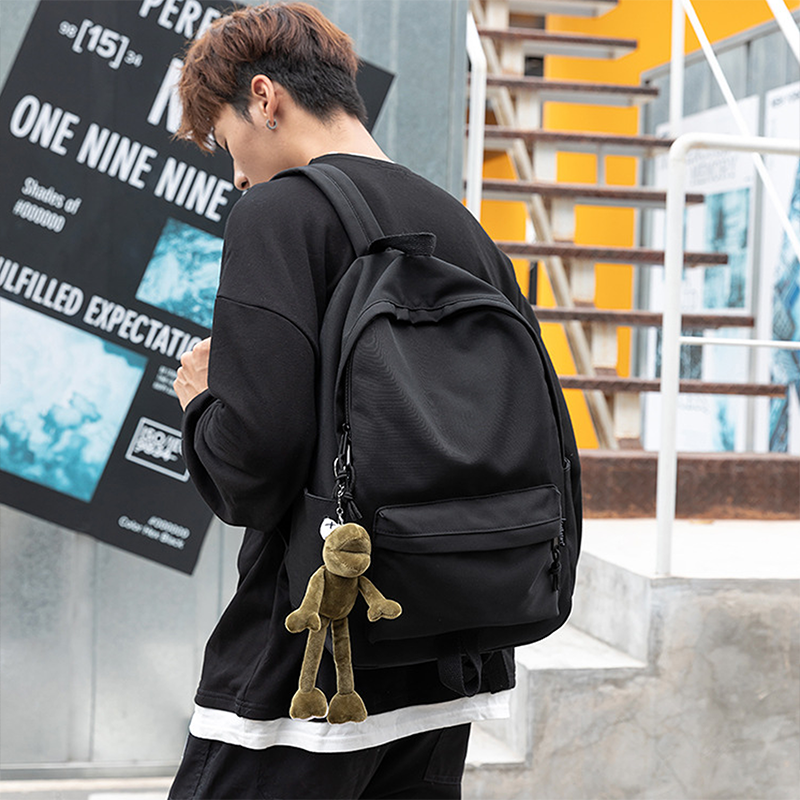 Рюкзак міський з жабкою чорний