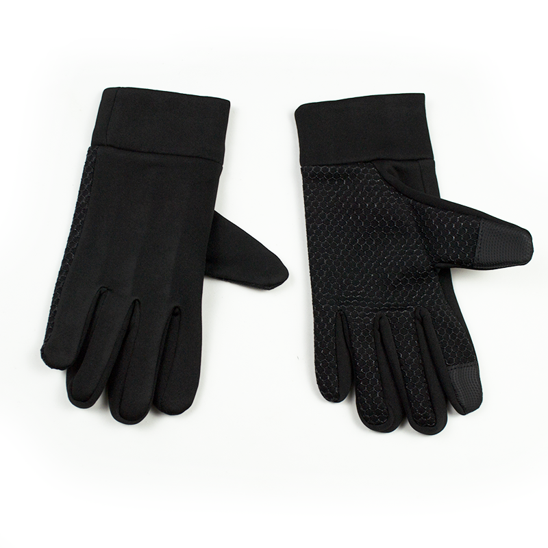 Водостійка спортивні рукавиці HighWay чорні осінь-зима