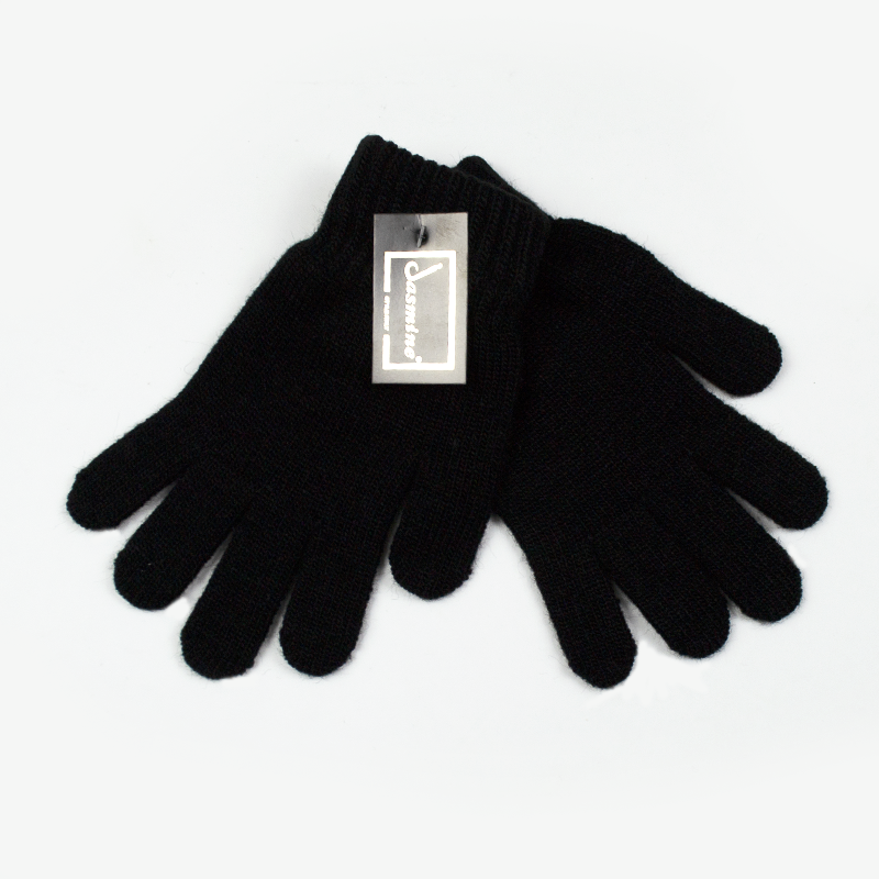 Зимові рукавиці в'язані жіночі чорні